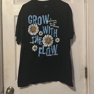 Flower Black T-Shirt